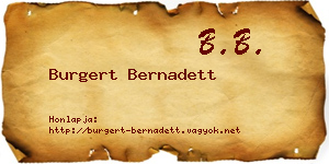 Burgert Bernadett névjegykártya