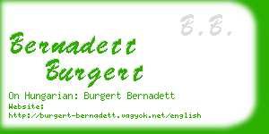 bernadett burgert business card